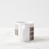 Geometrische Quadrate - Schokolade Espressotasse (Rückseite)