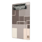 Geometrische Quadrate - Schokolade Mini Klemmbrett (Gewinkelt2)