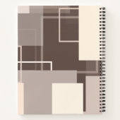 Geometrische Quadrate - Schokolade Notizblock (Rückseite)