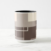 Geometrische Quadrate - Schokolade Tasse (Zentrum)