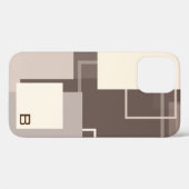 Geometrische Quadrate - Schokolade und Creme Case-Mate iPhone Hülle (Rückseite (Horizontal))