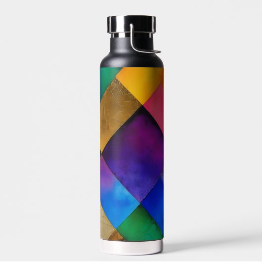 Geometrische Quadrate Trinkflasche (Links)
