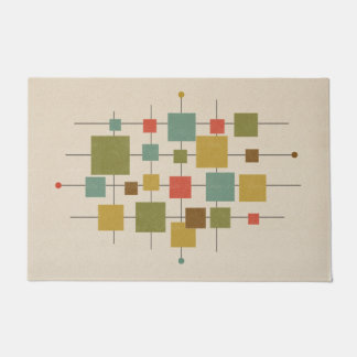 Geometrische Quadrate von MCM - Multi Postcard Mag Fußmatte