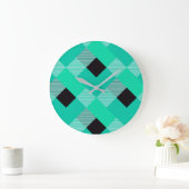 Geometrische quadratische Abstraktion 10 Große Wanduhr (Zuhause)
