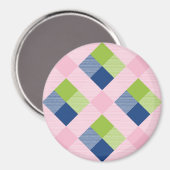 Geometrische quadratische Abstraktion 18 Magnet (Vorderseite/Rückseite)