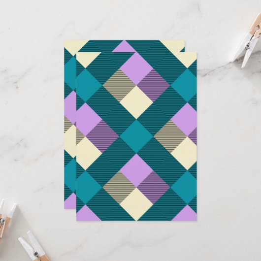 Geometrische quadratische Abstraktion 20 Karte (Vorderseite/Rückseite Beispiel)