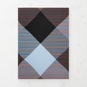 Geometrische quadratische Abstraktion 8 Dreifach Gefaltete Urlaubskarte