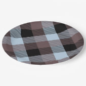 Geometrische quadratische Abstraktion 8 Pappteller (Schrägansicht)