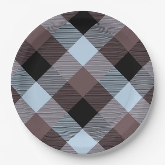 Geometrische quadratische Abstraktion 8 Pappteller (Vorderseite)