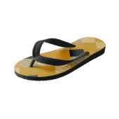 Geometrische quadratische Abstraktion 9 Kinderbadesandalen (Schrägansicht)