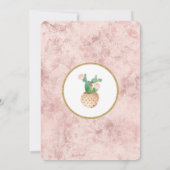 Geometrische Rahmen Fiesta Brautparty Cactus Invit Einladung (Rückseite)