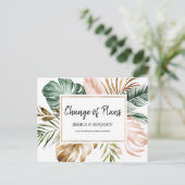 Geometrische Rahmenveränderungen für tropische Blä Postkarte (Stehend Vorderseite)