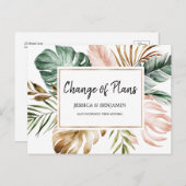 Geometrische Rahmenveränderungen für tropische Blä Postkarte (Vorne/Hinten)