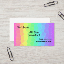 Geometrische Rainbow-Gradient-Visitenkarten Visitenkarte