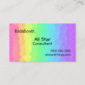 Geometrische Rainbow-Gradient-Visitenkarten Visitenkarte (Vorderseite)