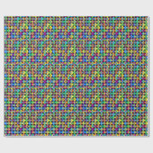 Geometrische Rainbow-Schaltkreise Geschenkpapier (Flach)