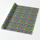 Geometrische Rainbow-Schaltkreise Geschenkpapier (Ungerollt)