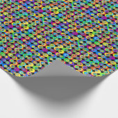 Geometrische Rainbow-Schaltkreise Geschenkpapier (Ecke)