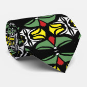 Geometrische Rasta-Krawatte Krawatte (Gerollt)