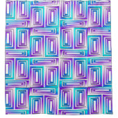 geometrische Rechtecke Duschvorhang (Vorderseite)