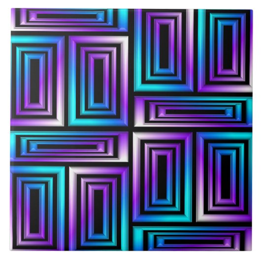 geometrische Rechtecke Fliese (Vorderseite)