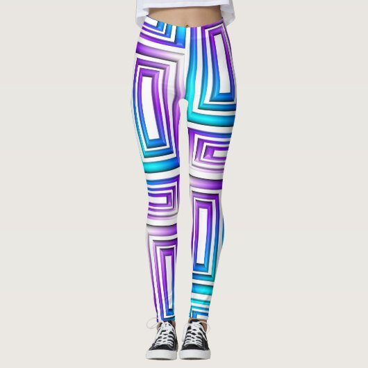 geometrische Rechtecke Leggings (Vorderseite)