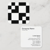 Geometrische Rechtecke und Quadrate - Schwarz und Quadratische Visitenkarte (Vorne/Hinten)