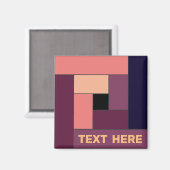 Geometrische Rechtecke (ver5) mit beliebigem Textm Magnet (Vorderseite/Rückseite)