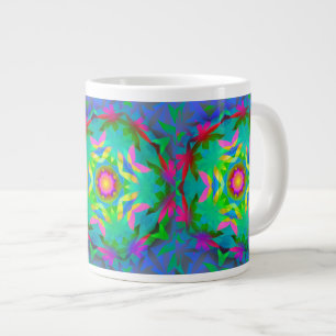 Geometrische Regenbogen-Tunnel-bohrwagenTasse Jumbo-Tasse