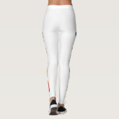Geometrische Regenbogenbriefe PRIDE Leggings (Rückseite)