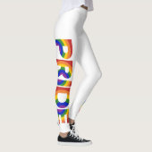 Geometrische Regenbogenbriefe PRIDE Leggings (Rechts)