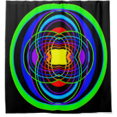 Geometrische Regenbogenfarben Duschvorhang (Vorderseite)