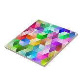 Geometrische Regenbogenfarben Farbige Keramik Tile Fliese (Seite)
