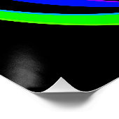 Geometrische Regenbogenfarben Poster (Ecke)