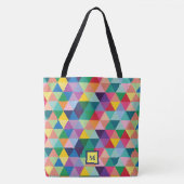 Geometrische Regenbogenfarben Tasche (Vorderseite)