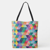 Geometrische Regenbogenfarben Tasche (Rückseite)