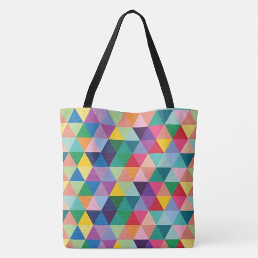 Geometrische Regenbogenfarben Tasche (Rückseite)