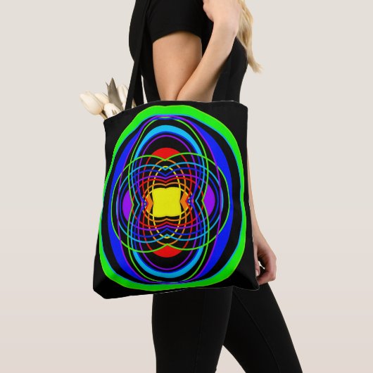 Geometrische Regenbogenfarben Tasche (Von Nahem)