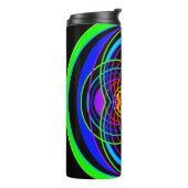 Geometrische Regenbogenfarben Thermosbecher (Nach links gedreht)