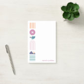 Geometrische Regenbogenmonogramm - Lila Hinweise Post-it Klebezettel (Büro)