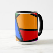 Geometrische RegenbogenTasse Tasse (VorderseiteRechts)