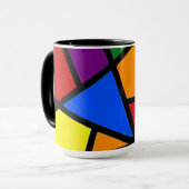 Geometrische RegenbogenTasse Tasse (Vorderseite Links)