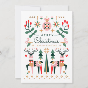 Geometrische Rentier Weihnachten