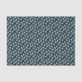 Geometrische Rentiere und Sternenblau Seidenpapier (Vorderseite)