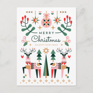 Geometrische Rentiere Weihnachten