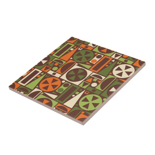 Geometrische Retro 50er Mitte- des Fliese (Seite)