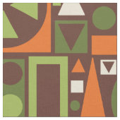 Geometrische Retro 50er Mitte- des Stoff (Nahaufnahme)