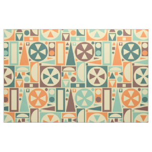Geometrische Retro 50er Mitte- des Stoff