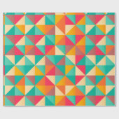Geometrische Retro aus dem Mittelalter, trendy bun Geschenkpapier (Flach)