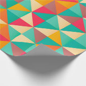 Geometrische Retro aus dem Mittelalter, trendy bun Geschenkpapier (Ecke)